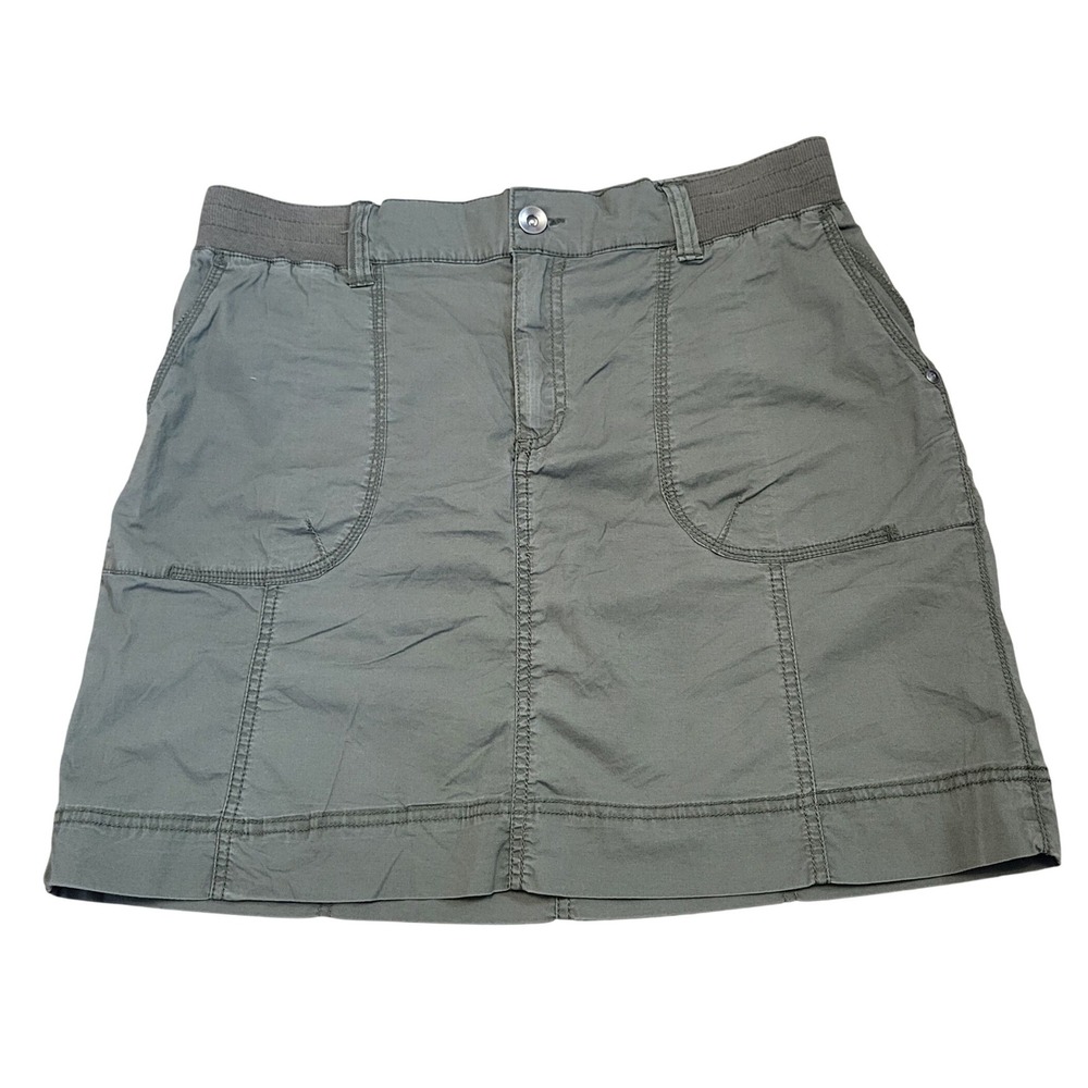 Lord & Taylor Vintage Y2K Olive Green Cargo Utility Mini Skirt Womens Size 12
